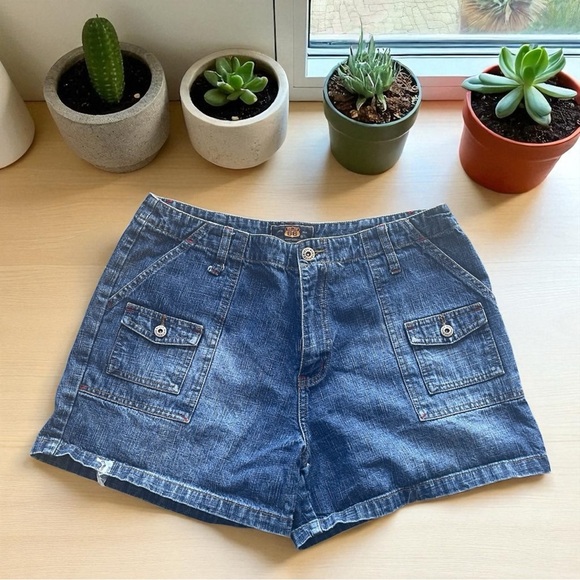 Route 66 Blue Jean Shorts Classic Denim - Picture 1 of 4